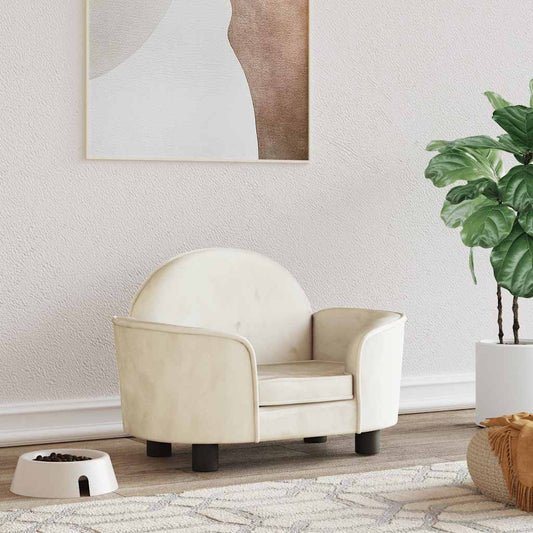Hondenmand 66X40X45 Cm Fluweel Kleurig Crème