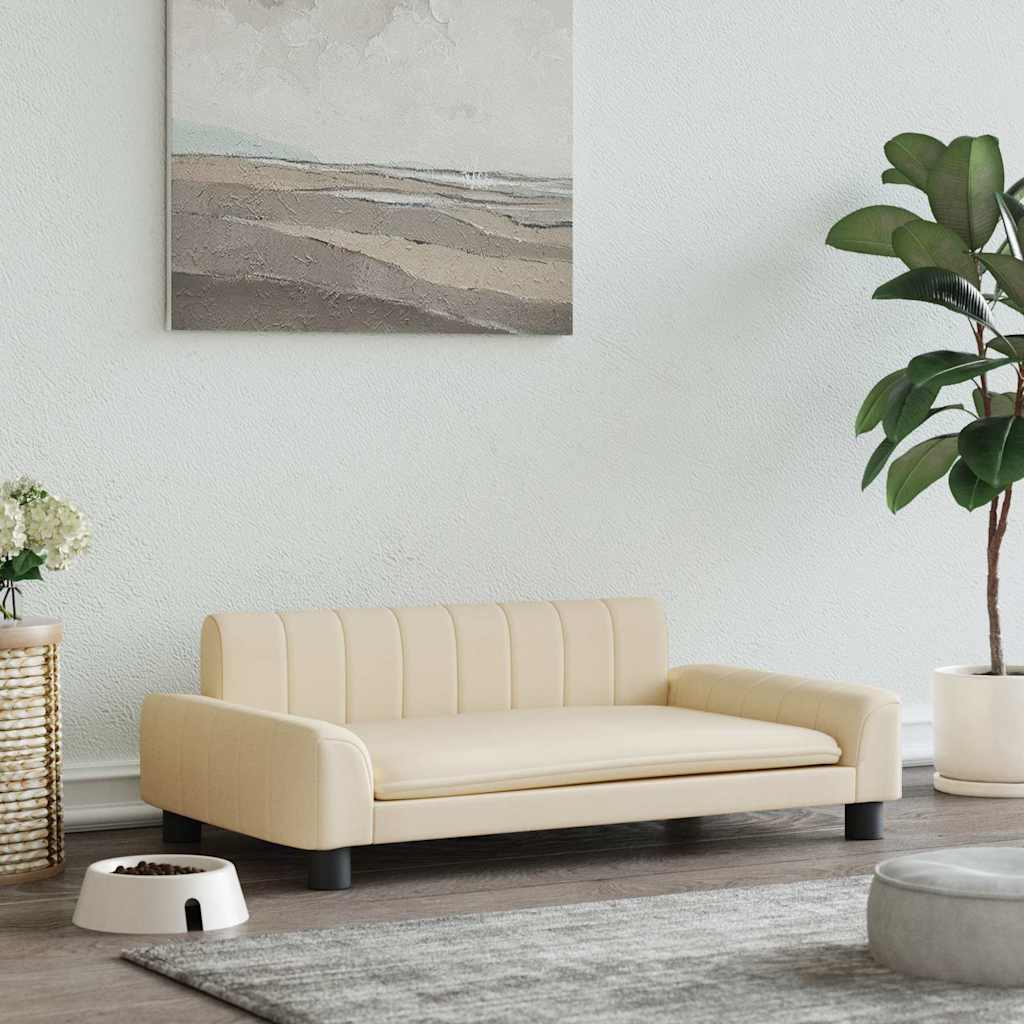 Hondenmand Kleurig 90 x 53 x 30 cm Crème Stof