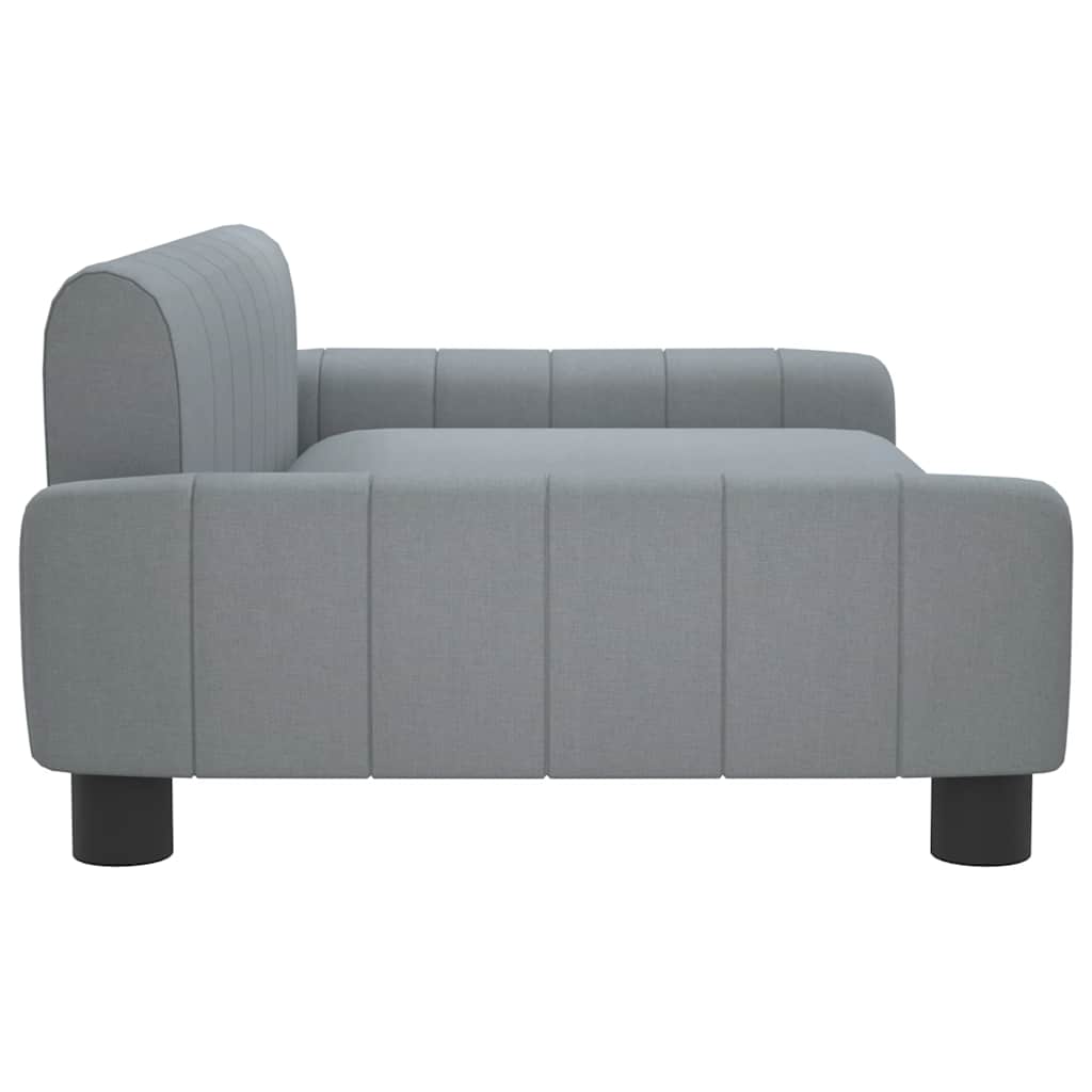 Hondenmand 90 x 53 x 30 cm Lichtgrijs Stof