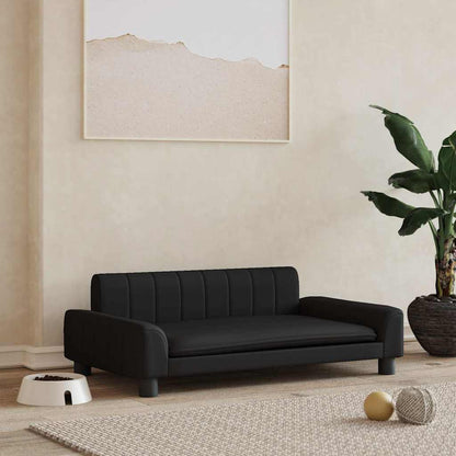 Hondenmand 90 x 53 x 30 cm Zwart Kunstleer