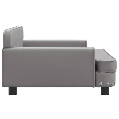 Hondenmand Kunstleer 90 x 53 x 30 cm Grijs