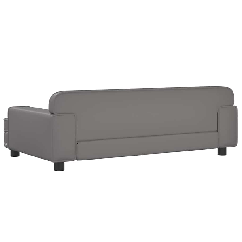 Hondenmand Kunstleer 90 x 53 x 30 cm Grijs