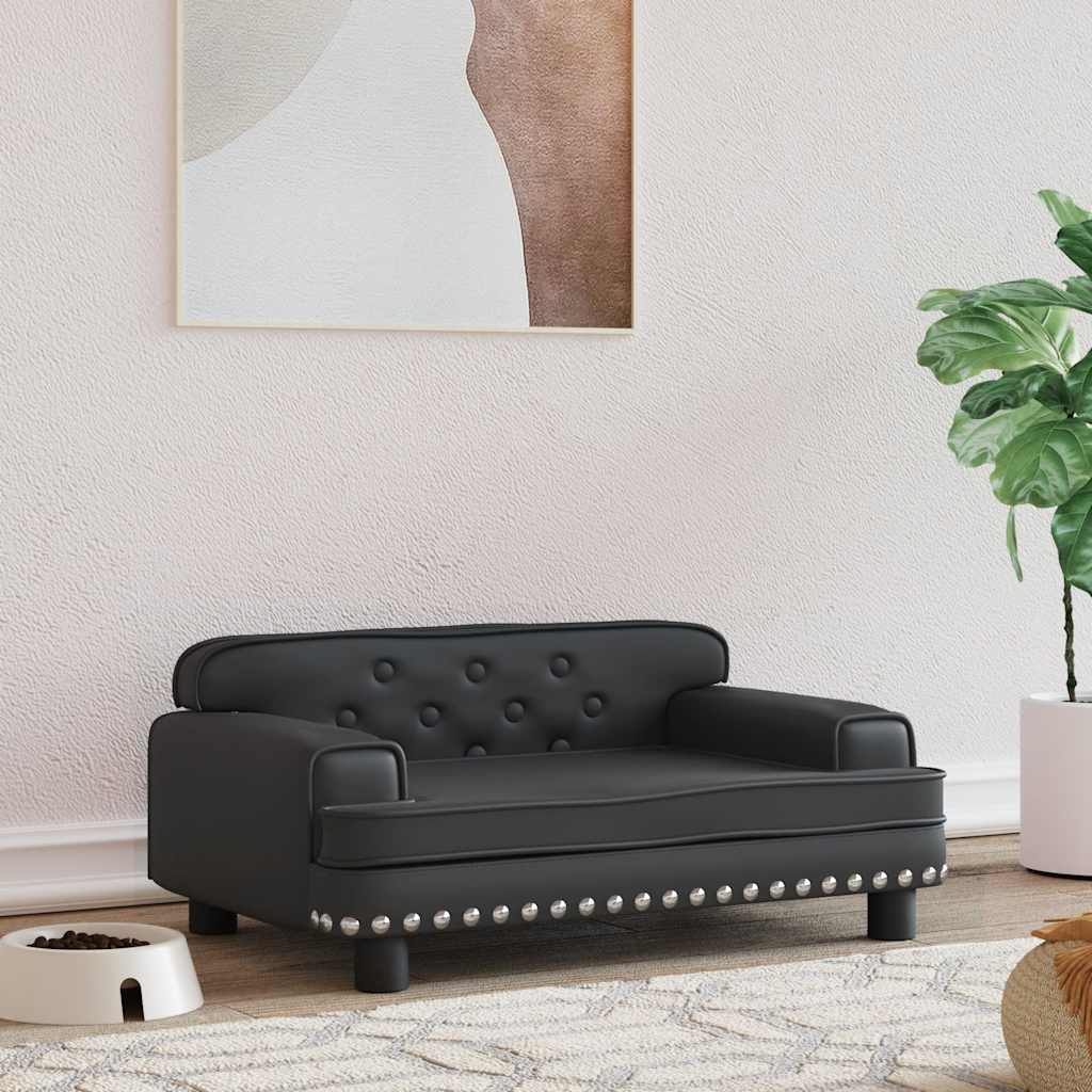 Hondenmand Kunstleer 70 x 45 x 30 cm Zwart