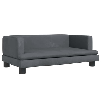 Hondenmand 80 x 45 x 30 cm Donkergrijs Fluweel