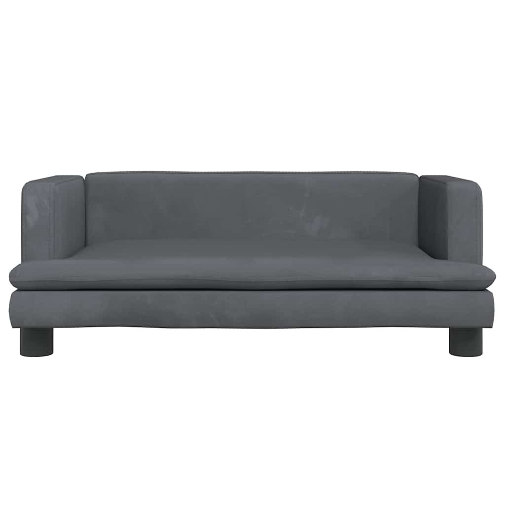 Hondenmand 80 x 45 x 30 cm Donkergrijs Fluweel
