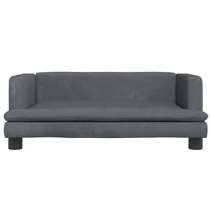Hondenmand 80 x 45 x 30 cm Donkergrijs Fluweel