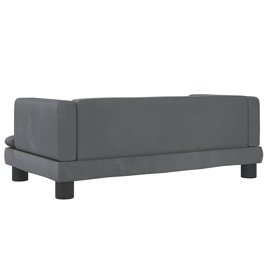 Hondenmand 80 x 45 x 30 cm Donkergrijs Fluweel