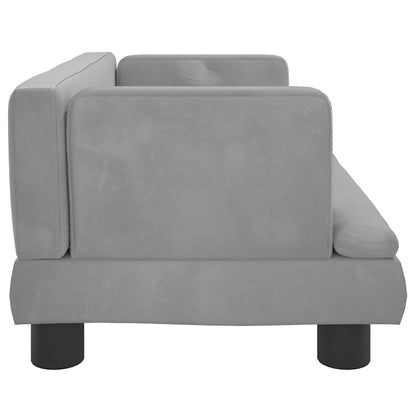 Hondenmand 60 x 40 x 30 cm Lichtgrijs Fluweel