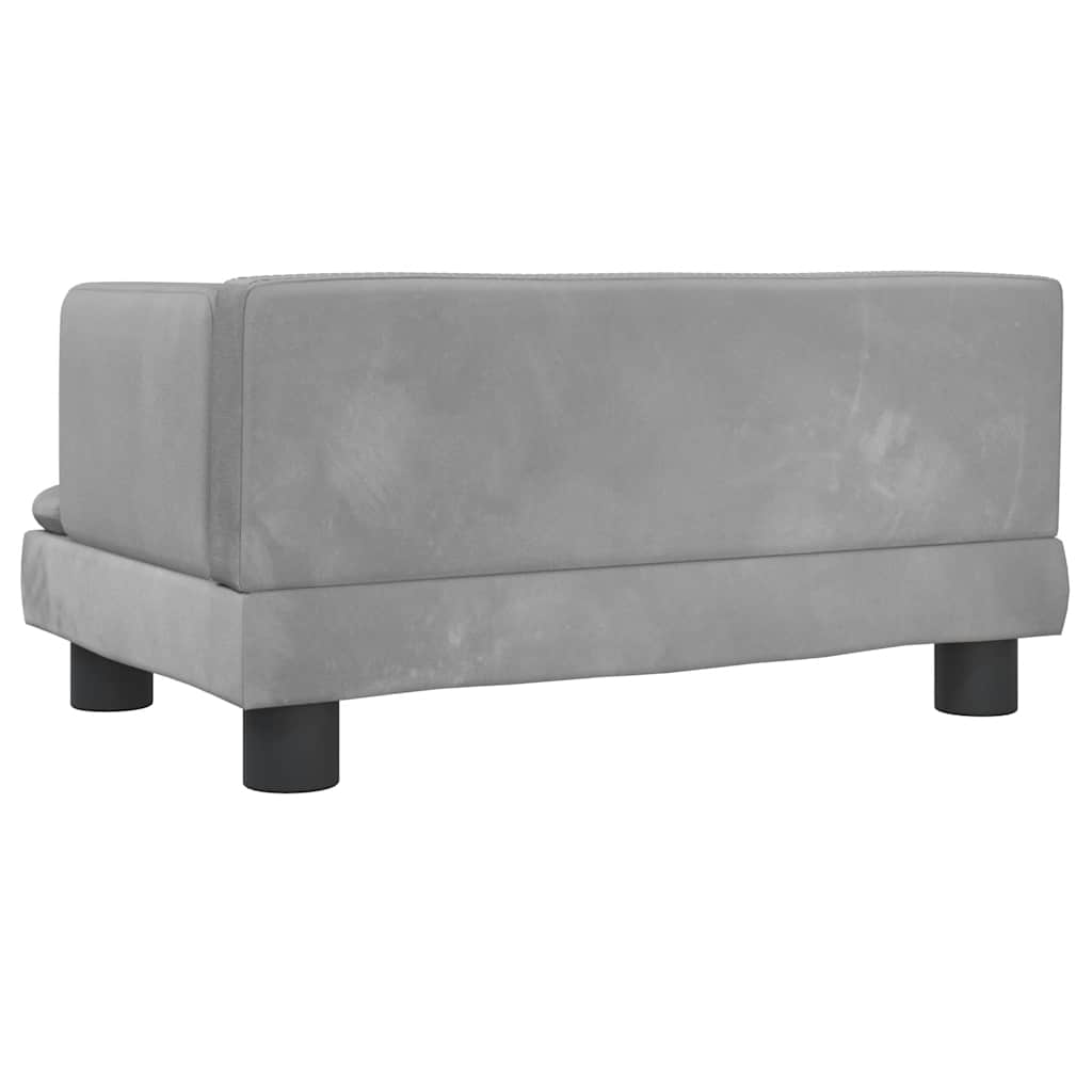 Hondenmand 60 x 40 x 30 cm Lichtgrijs Fluweel