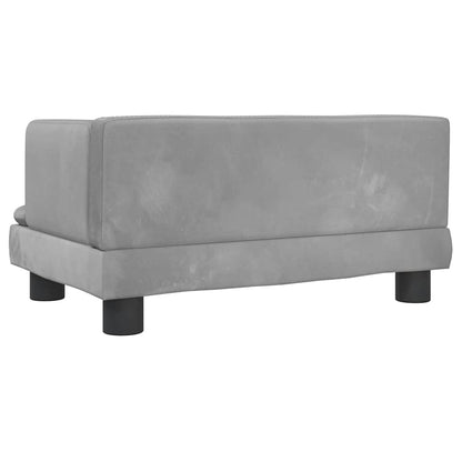 Hondenmand 60 x 40 x 30 cm Lichtgrijs Fluweel