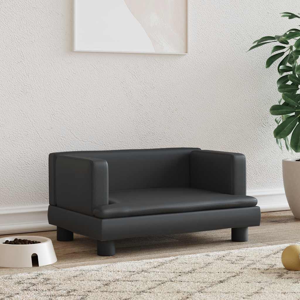 Hondenmand 60 x 40 x 30 cm Zwart Kunstleer