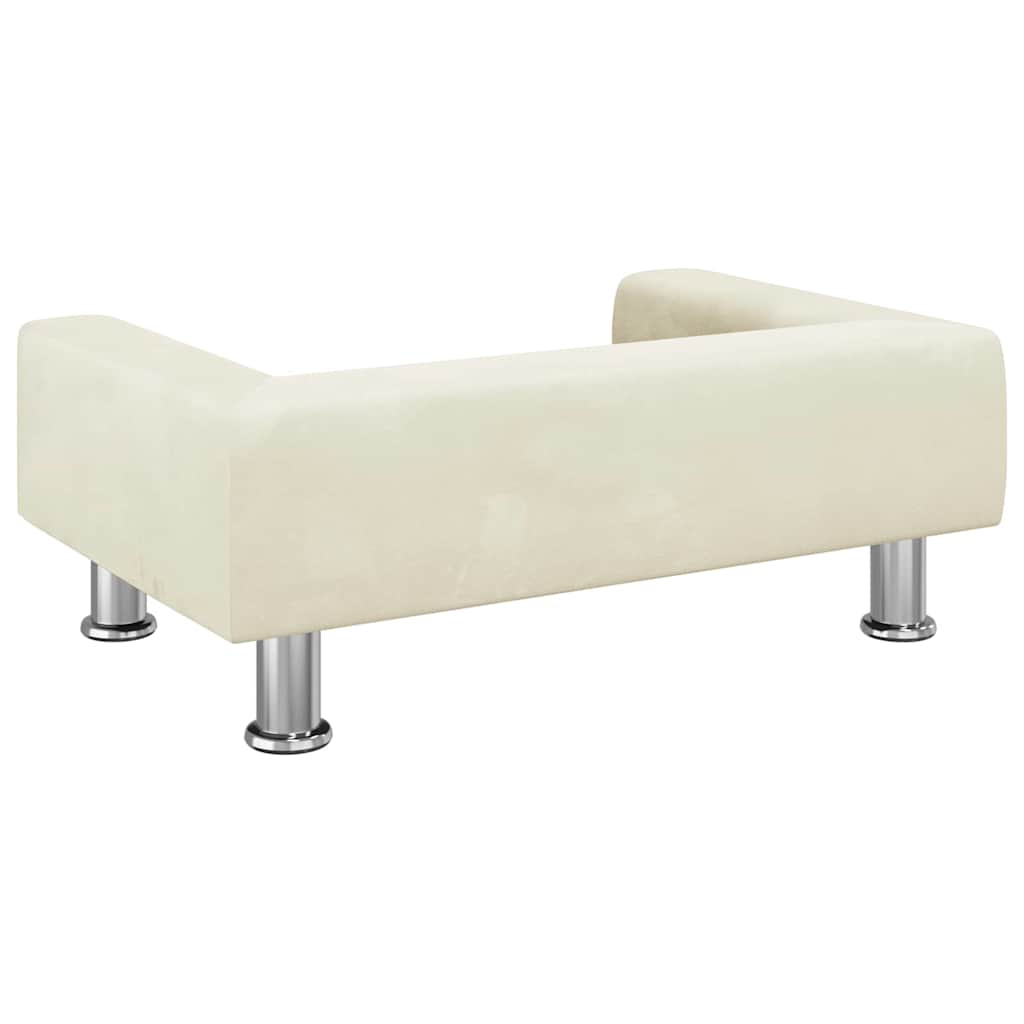 Hondenmand 70X45X26,5 Cm Fluweel Kleurig 70 x 45 x 26.5 cm Crème