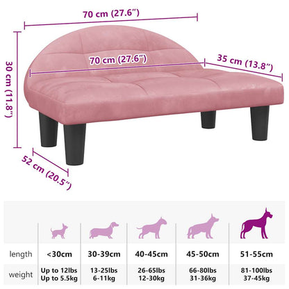 Hondenmand 70X52X30 Cm Roze Fluweel