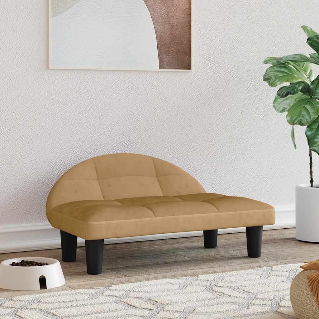 Hondenmand 70X52X30 Cm Bruin Fluweel