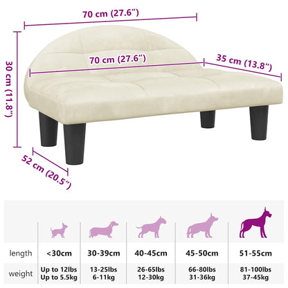Hondenmand 70X52X30 Cm Kleurig Crème Fluweel