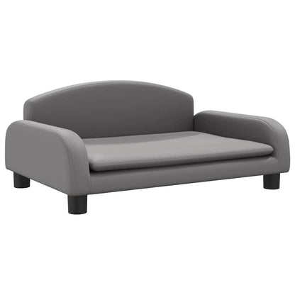 Hondenmand 70 x 45 x 30 cm Grijs Kunstleer