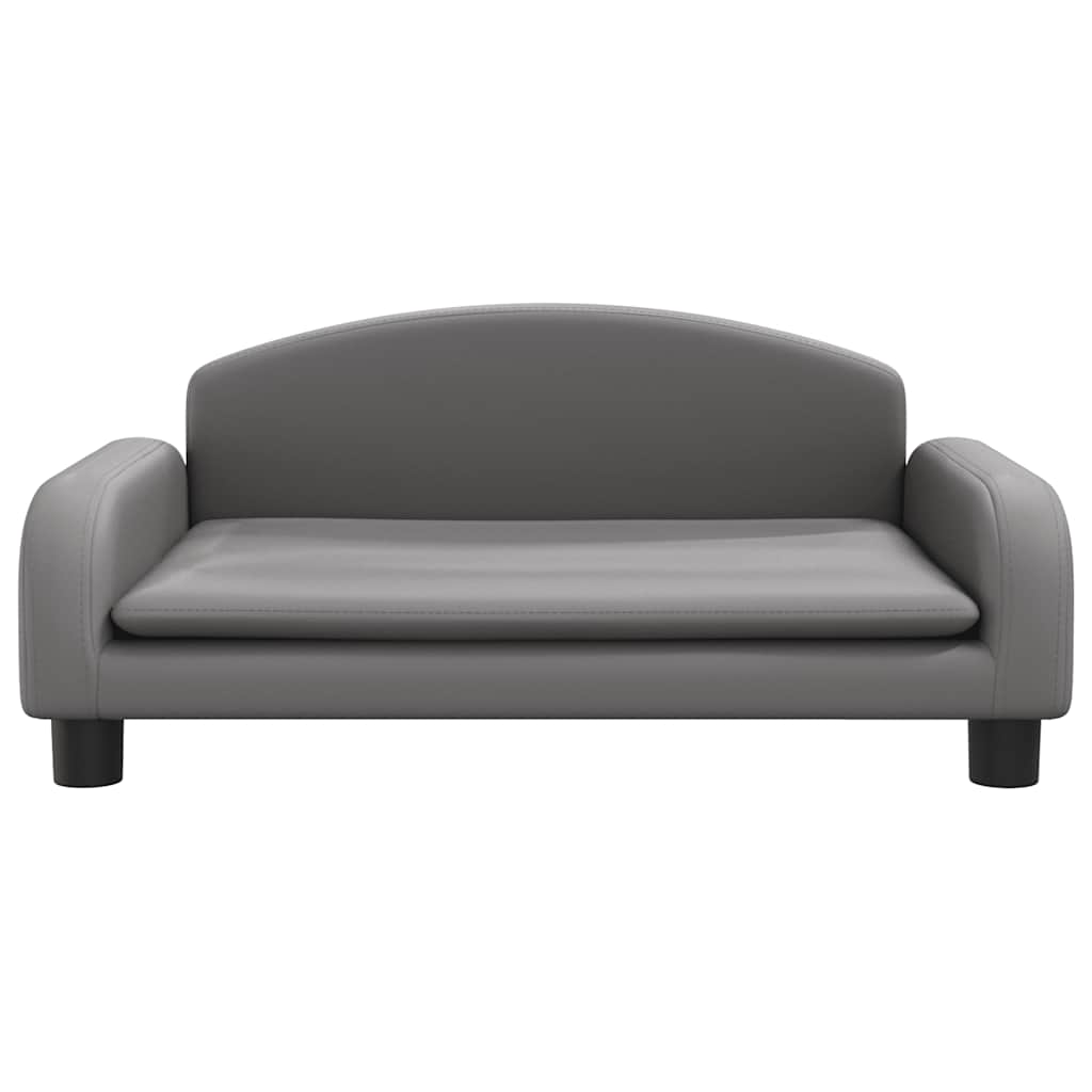 Hondenmand 70 x 45 x 30 cm Grijs Kunstleer