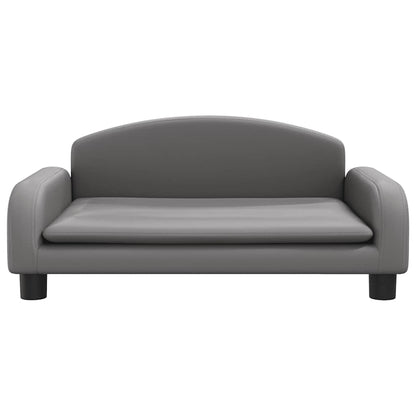 Hondenmand 70 x 45 x 30 cm Grijs Kunstleer