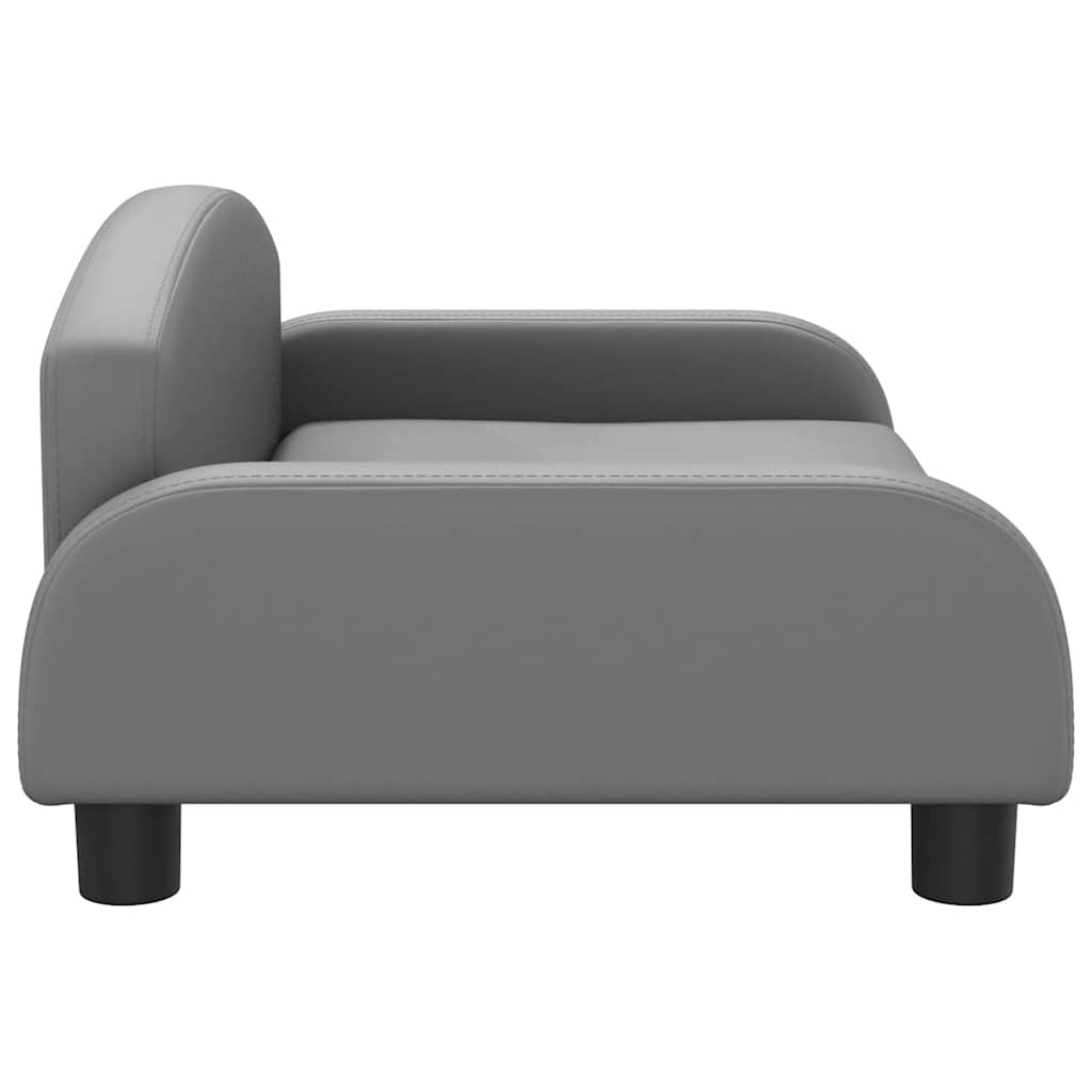 Hondenmand 70 x 45 x 30 cm Grijs Kunstleer