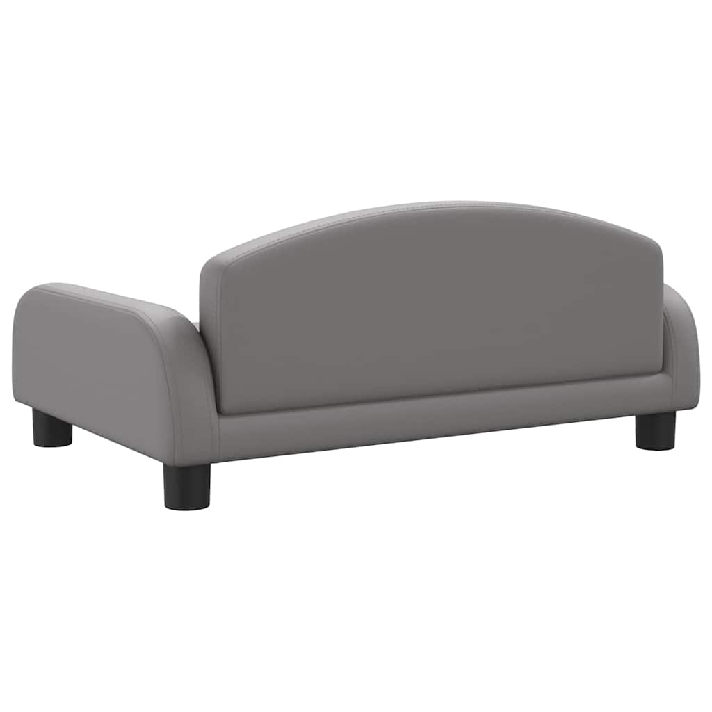 Hondenmand 70 x 45 x 30 cm Grijs Kunstleer