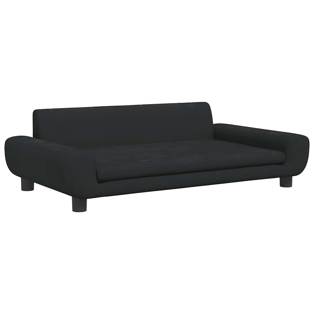 Hondenmand Fluweel 100 x 54 x 33 cm Zwart