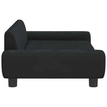 Hondenmand Fluweel 100 x 54 x 33 cm Zwart