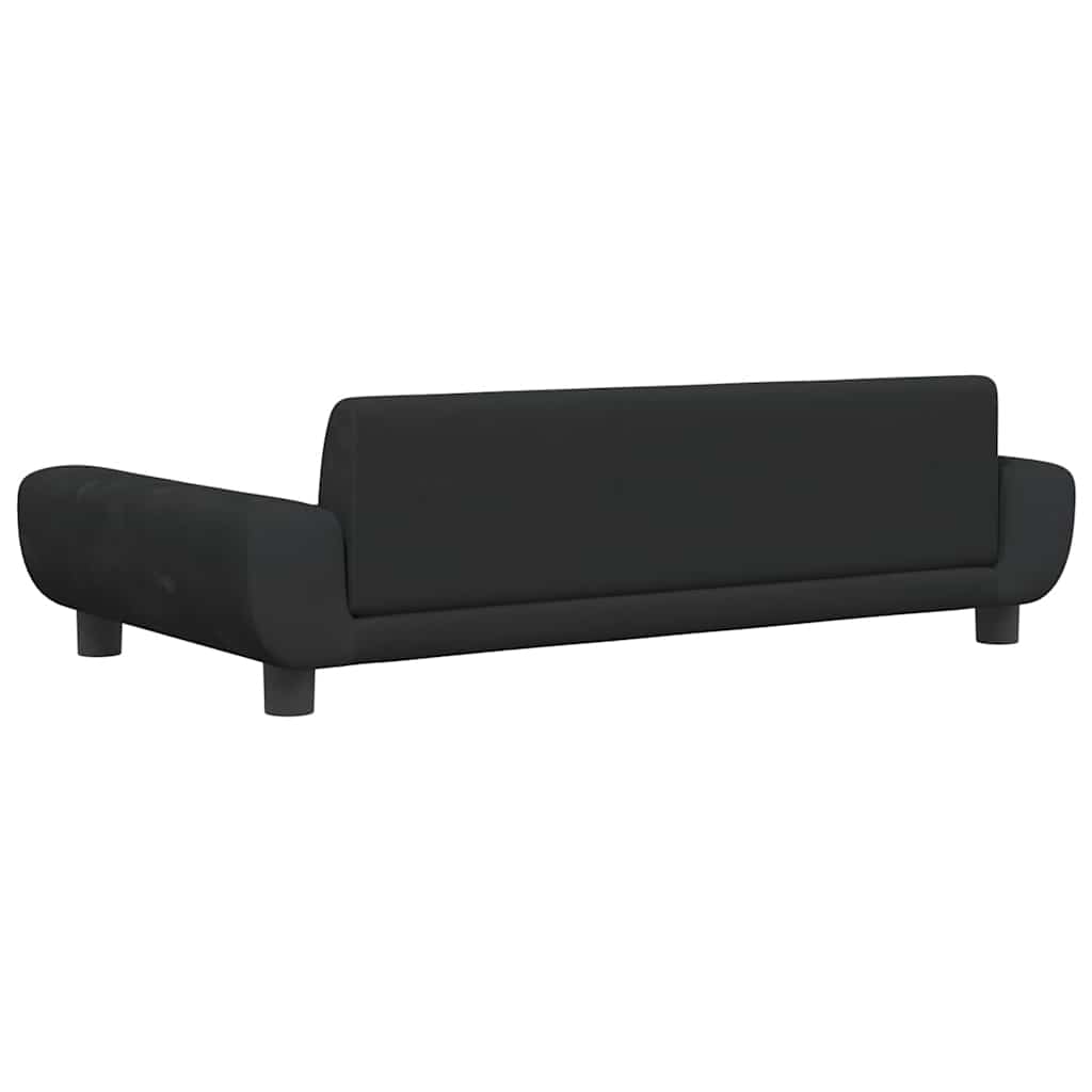 Hondenmand Fluweel 100 x 54 x 33 cm Zwart