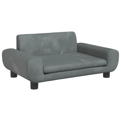 Hondenmand Fluweel 70 x 45 x 33 cm Donkergrijs