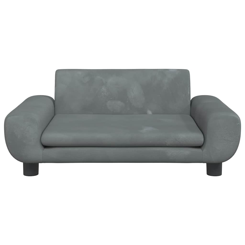 Hondenmand Fluweel 70 x 45 x 33 cm Donkergrijs