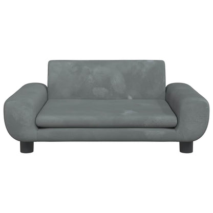 Hondenmand Fluweel 70 x 45 x 33 cm Donkergrijs