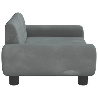 Hondenmand Fluweel 70 x 45 x 33 cm Donkergrijs