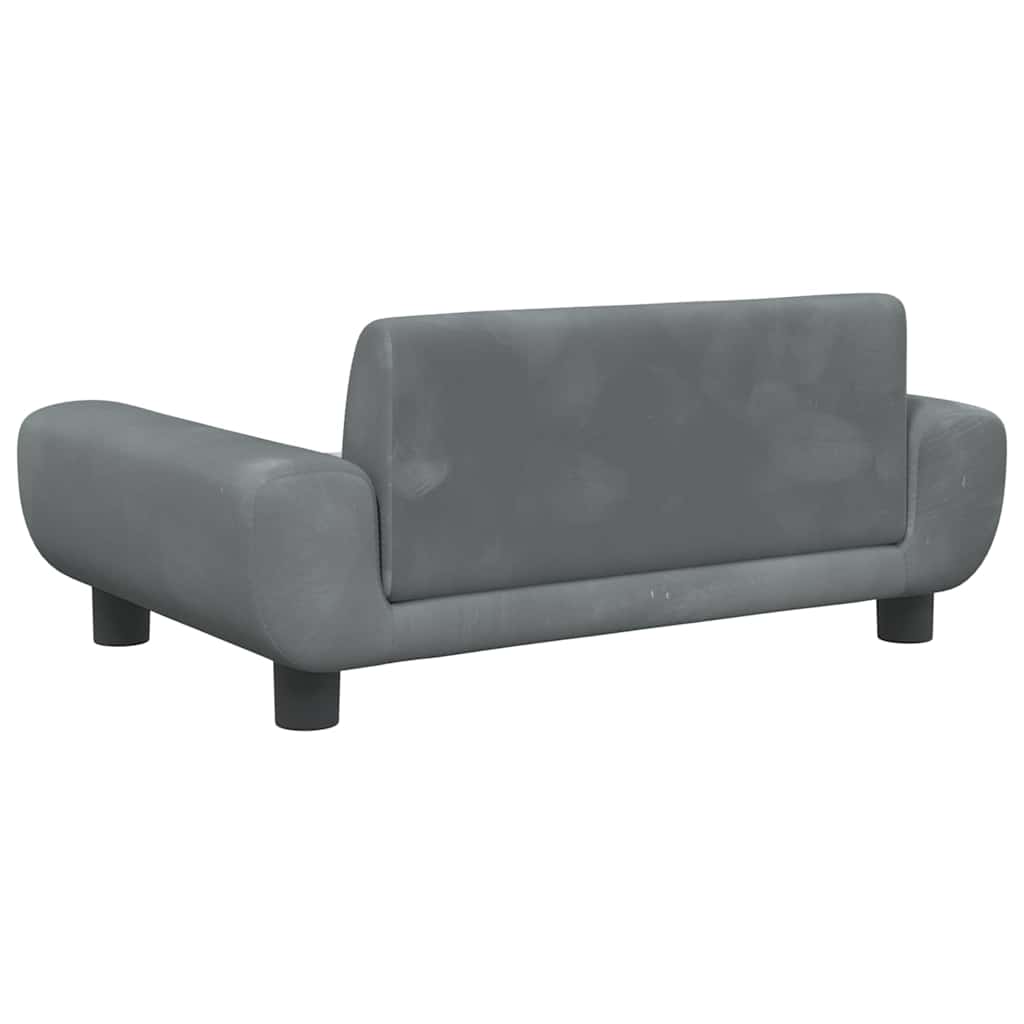 Hondenmand Fluweel 70 x 45 x 33 cm Donkergrijs