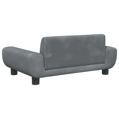 Hondenmand Fluweel 70 x 45 x 33 cm Donkergrijs