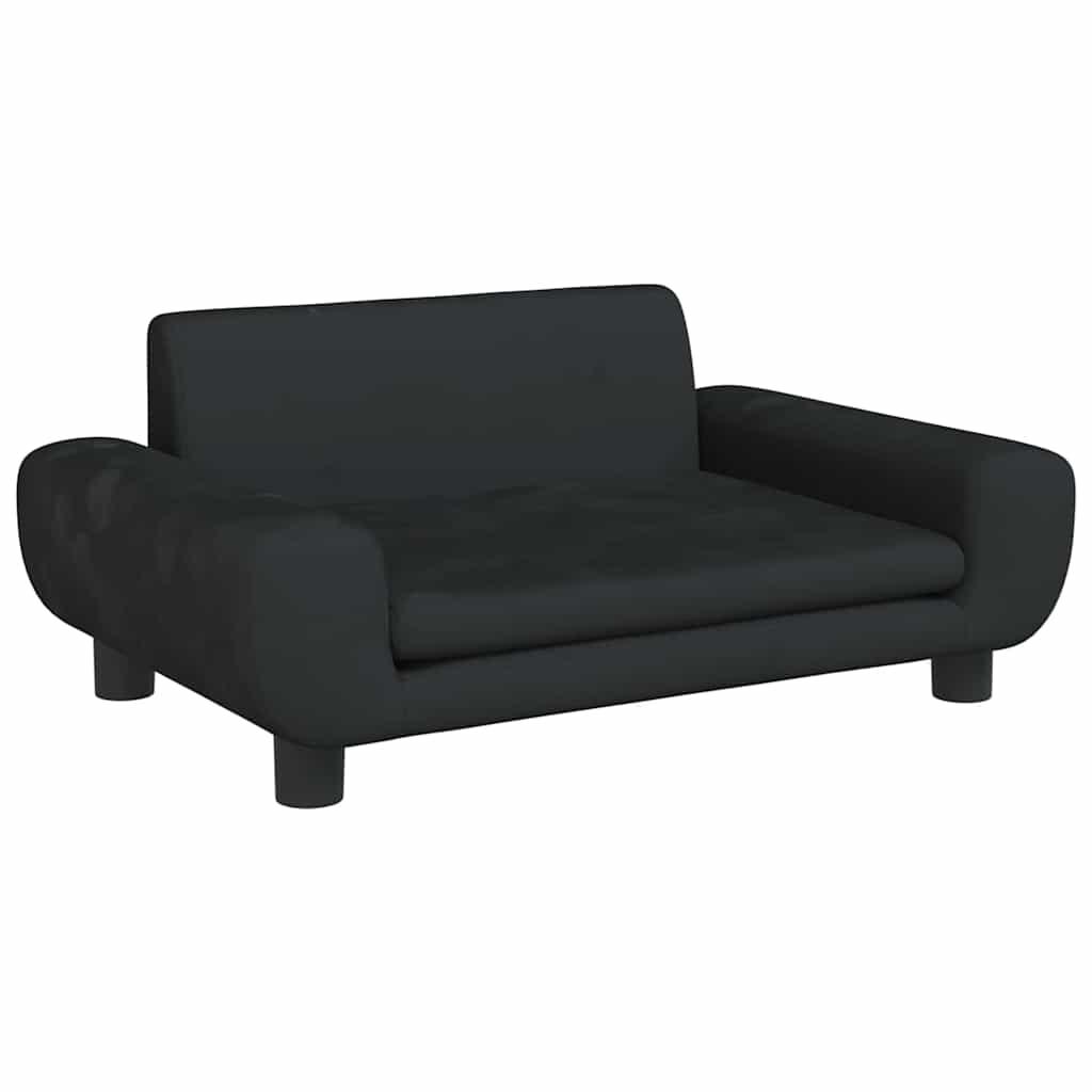 Hondenmand Fluweel 70 x 45 x 33 cm Zwart