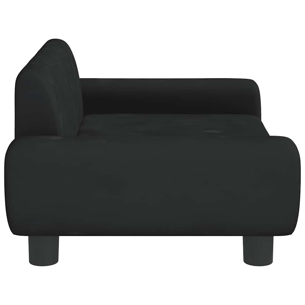 Hondenmand Fluweel 70 x 45 x 33 cm Zwart