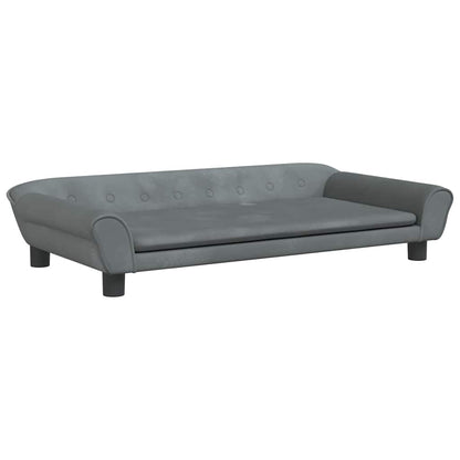 Hondenmand Fluweel 100 x 50 x 21 cm Donkergrijs