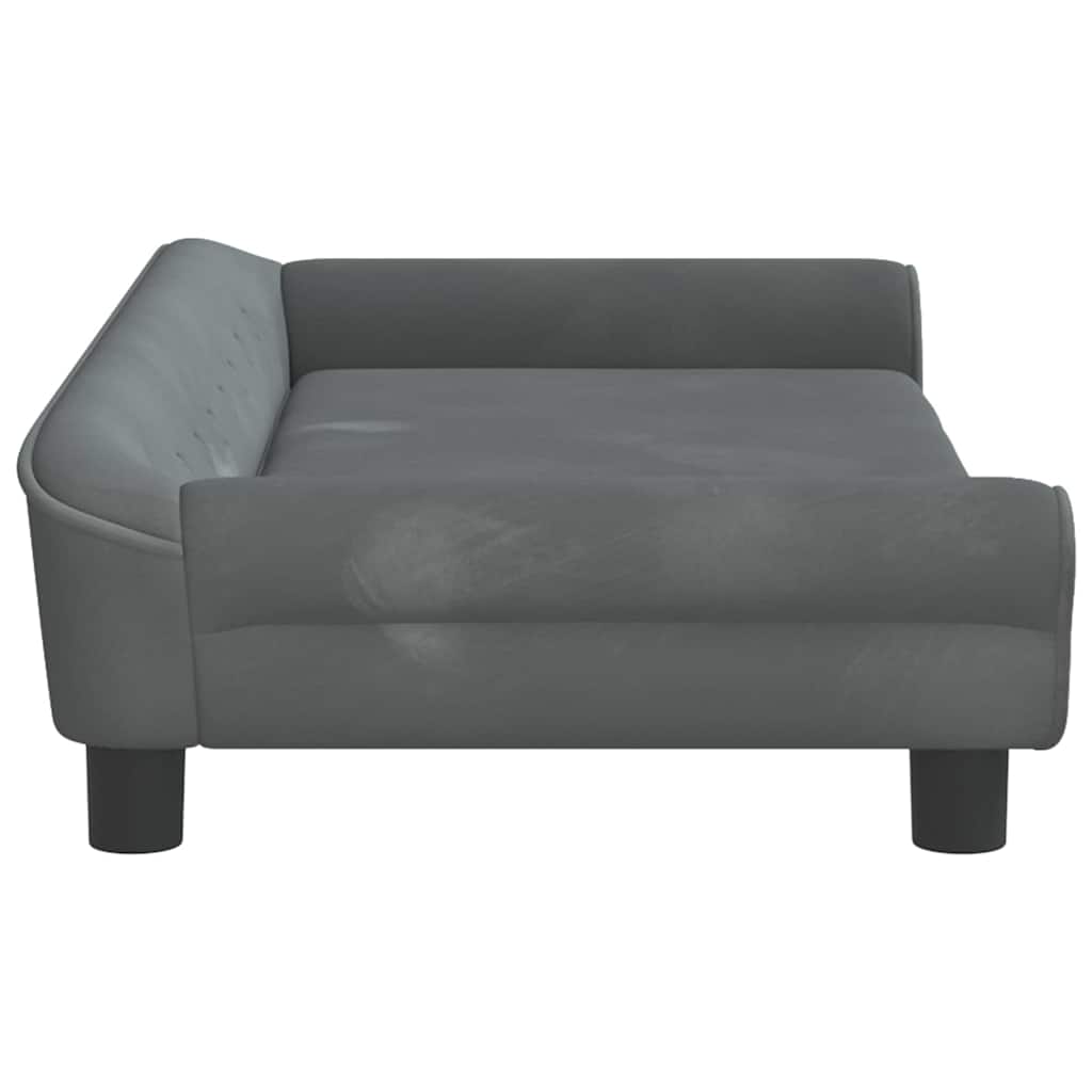 Hondenmand Fluweel 100 x 50 x 21 cm Donkergrijs