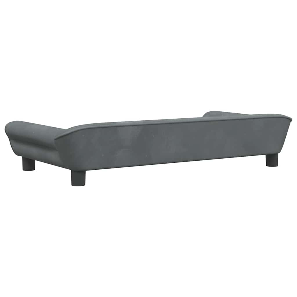 Hondenmand Fluweel 100 x 50 x 21 cm Donkergrijs
