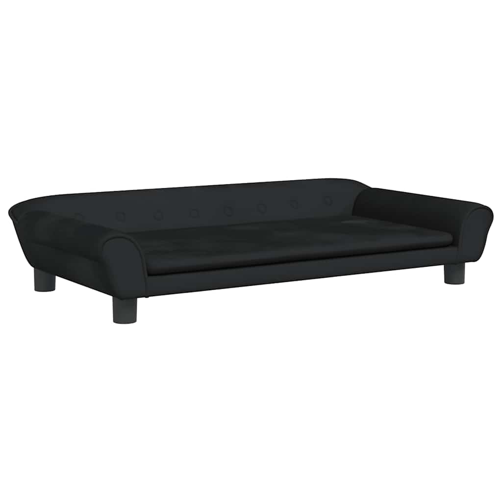 Hondenmand Fluweel 100 x 50 x 21 cm Zwart