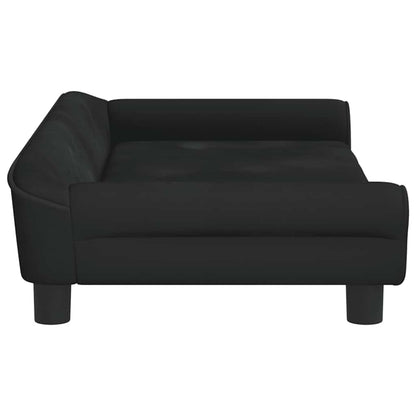 Hondenmand Fluweel 100 x 50 x 21 cm Zwart