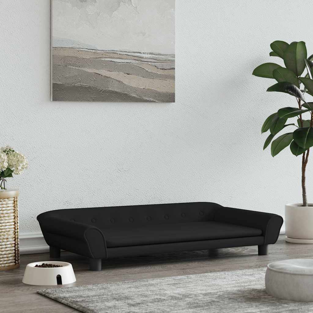 Hondenmand Fluweel 100 x 50 x 21 cm Zwart