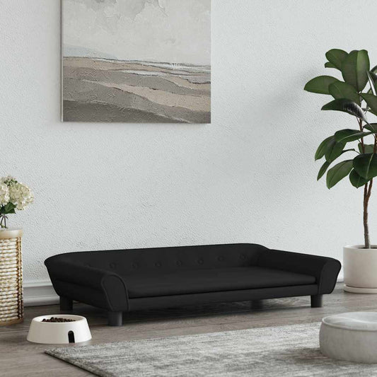 Hondenmand Fluweel 100 x 50 x 21 cm Zwart