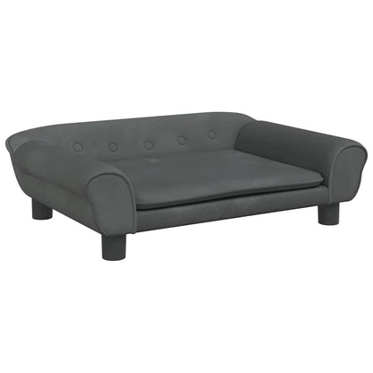Hondenmand Fluweel 70 x 48 x 22 cm Donkergrijs