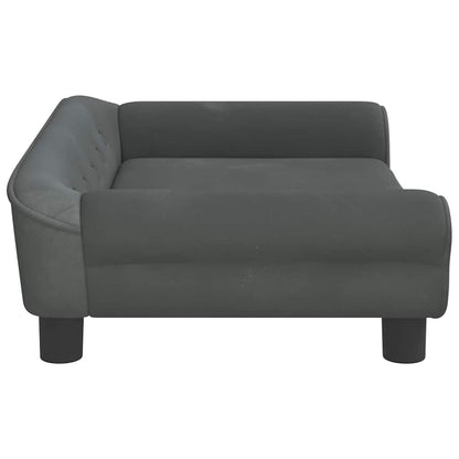 Hondenmand Fluweel 70 x 48 x 22 cm Donkergrijs