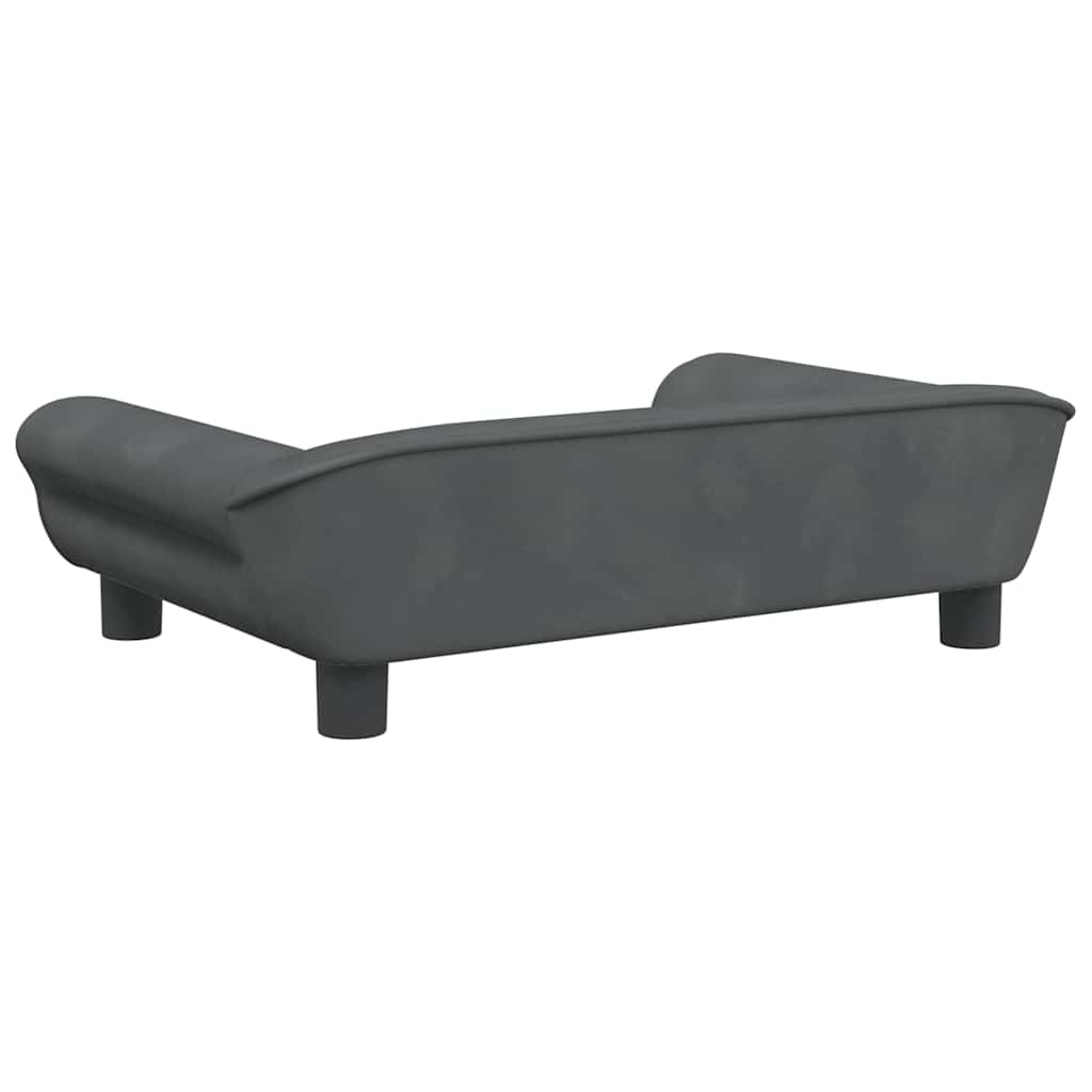 Hondenmand Fluweel 70 x 48 x 22 cm Donkergrijs