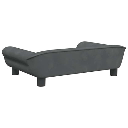Hondenmand Fluweel 70 x 48 x 22 cm Donkergrijs