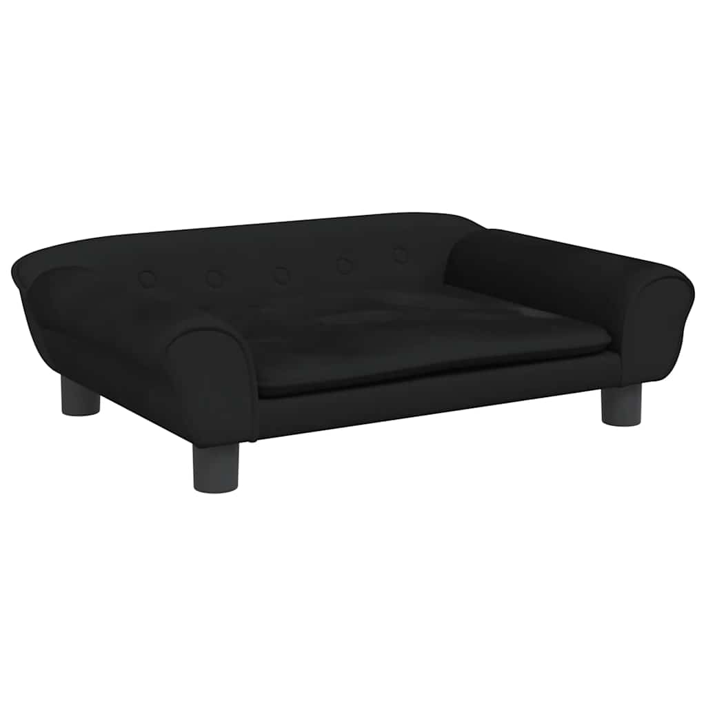 Hondenmand Fluweel 70 x 48 x 22 cm Zwart