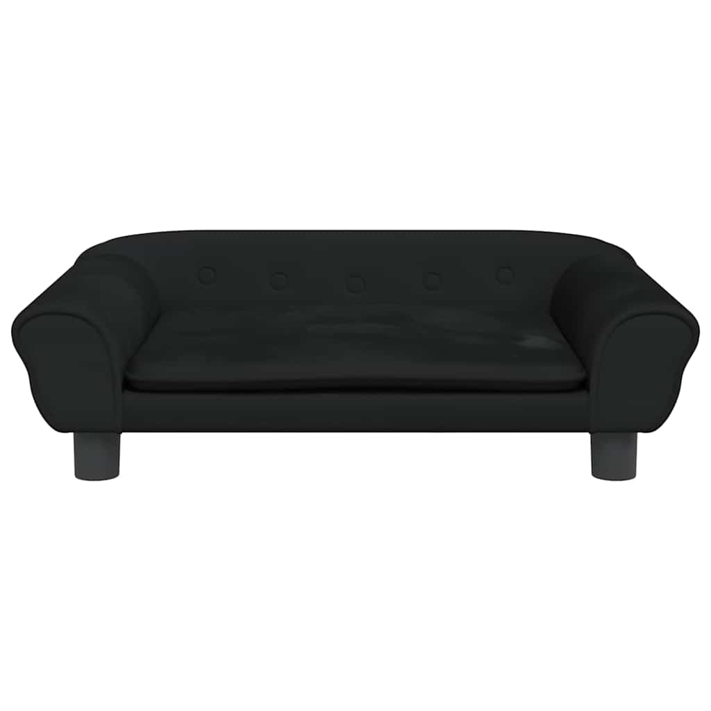 Hondenmand Fluweel 70 x 48 x 22 cm Zwart