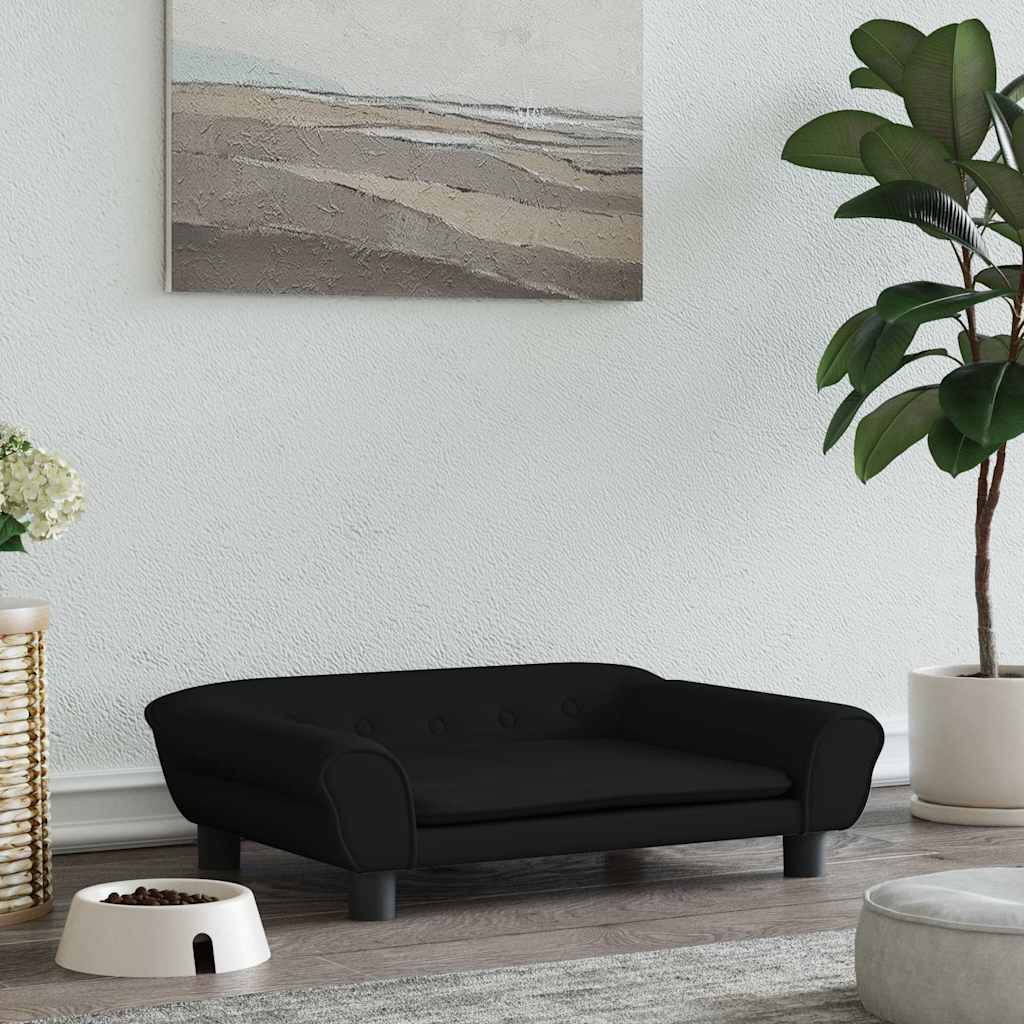 Hondenmand Fluweel 70 x 48 x 22 cm Zwart