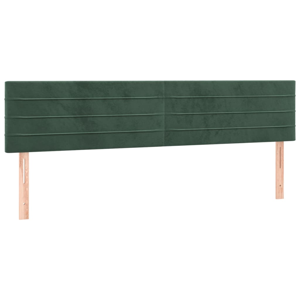 Boxspring met matras en LED fluweel donkergroen 160x200 cm